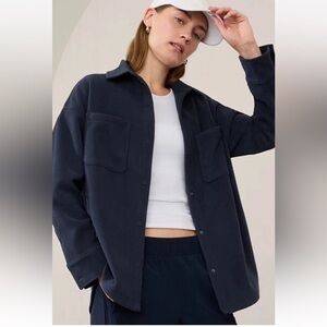 Athleta Petites Overlook Microfleece Shirt Jacket SP